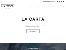 Tablet Screenshot of bistromiro.com